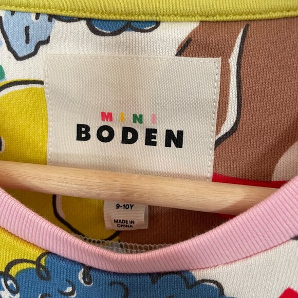 Mini Boden Long-Sleeve Sweatshirt Dress - Multi Color Dogs - Picture 5 of 8